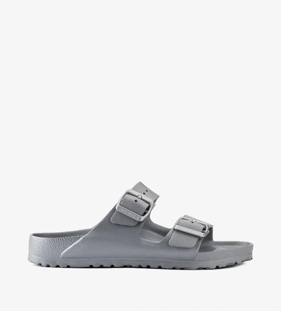 Birkenstock Arizona Eva Metallic Çift Bantlı Erkek Gri Plaj Terliği - Görsel 1