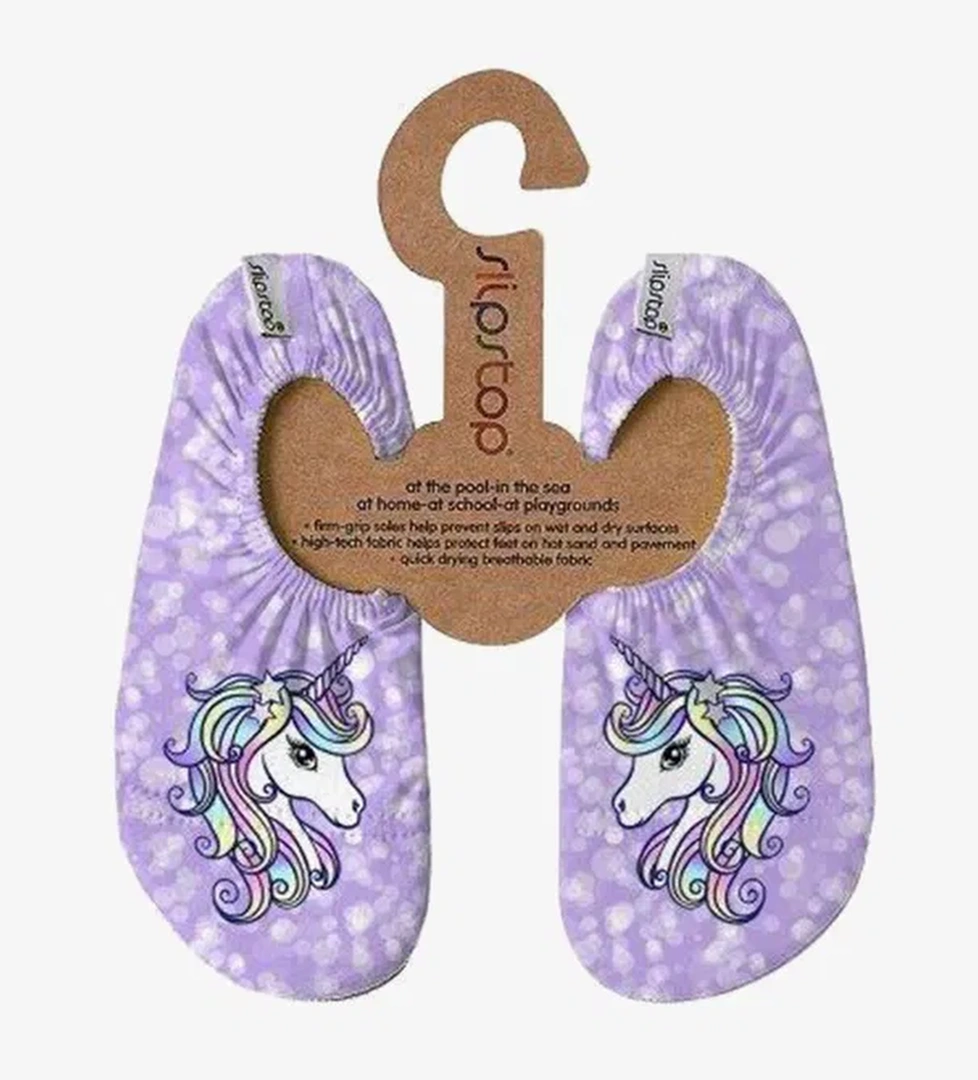 Slipstop Renkli Slipstop Filly Unicorn Çocuk Detaylı Lila Havuz Ayakkabısı