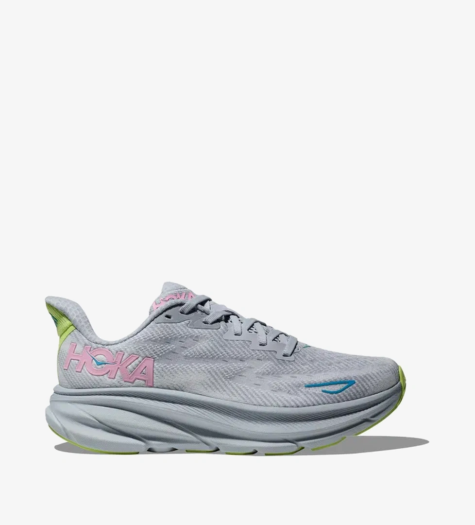 Hoka Clifton 9 Kadın Gri Koşu Ayakkabısı
