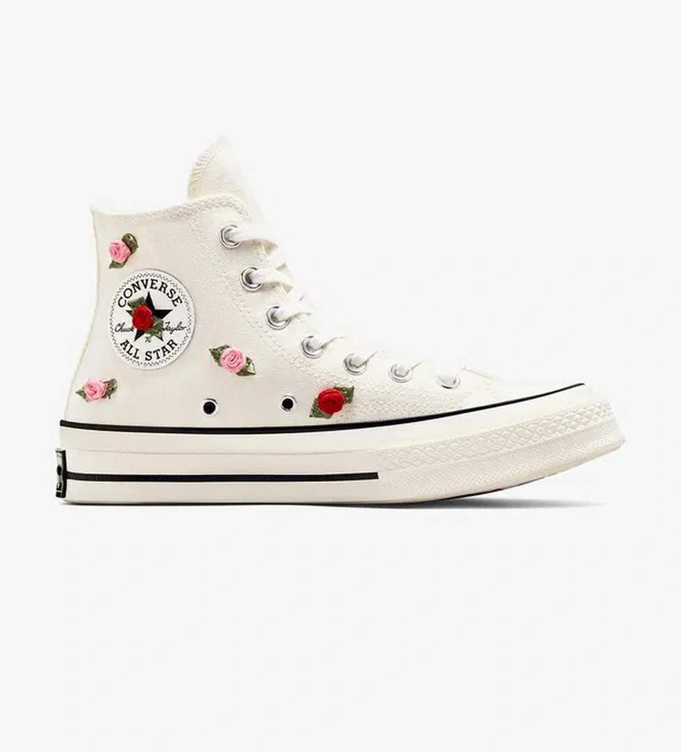 Converse Chuck 70 Roses Unisex Krem Sneaker
