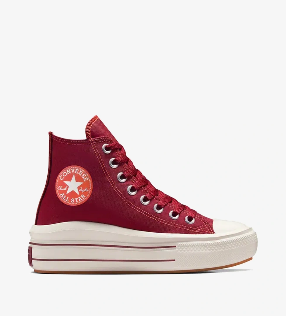 Converse Chuck Taylor All Star Move Platform Unisex Kırmızı Platform Sneaker