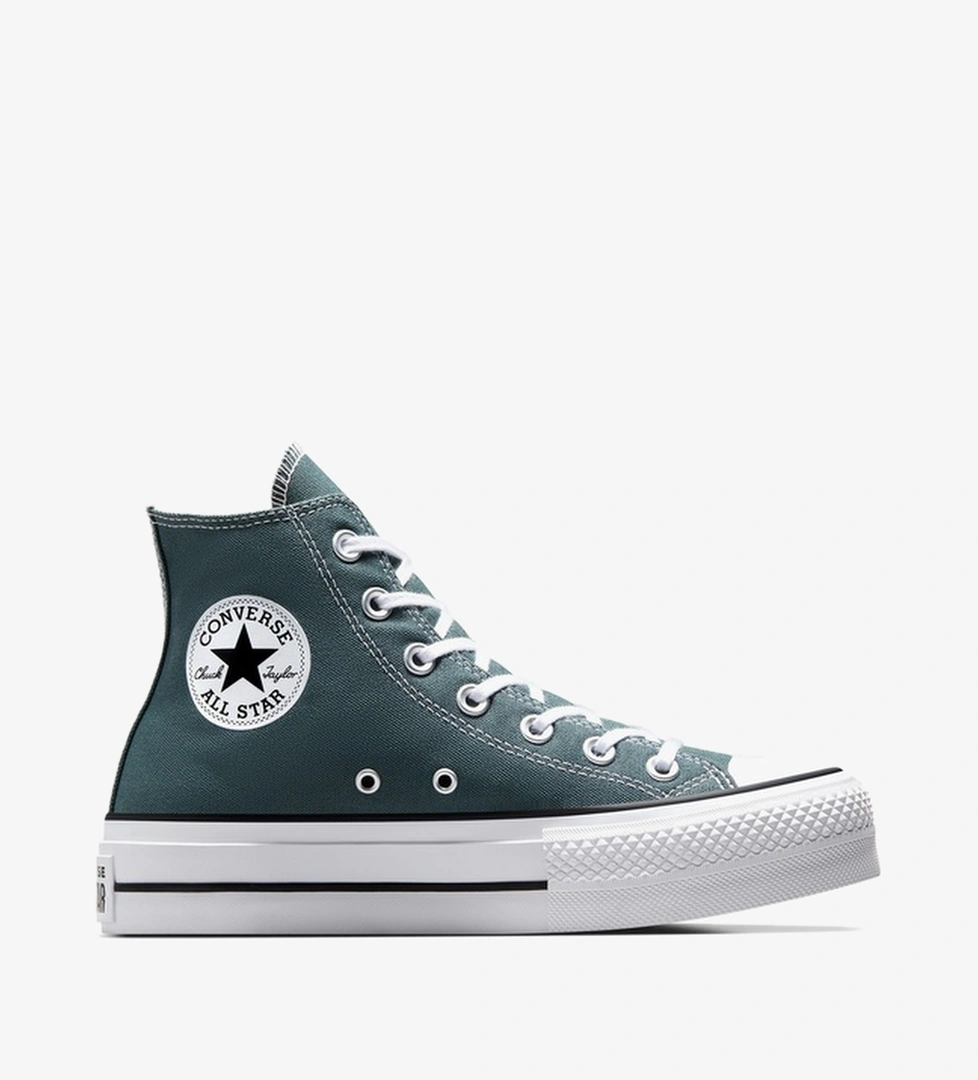 Converse Converse Chuck Taylor All Star Lift Unisex Kadın Yeşil Platform Sneaker model görseli