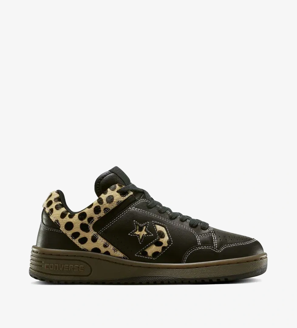 Converse Weapon Pony Hair Unisex Siyah Deri Sneaker