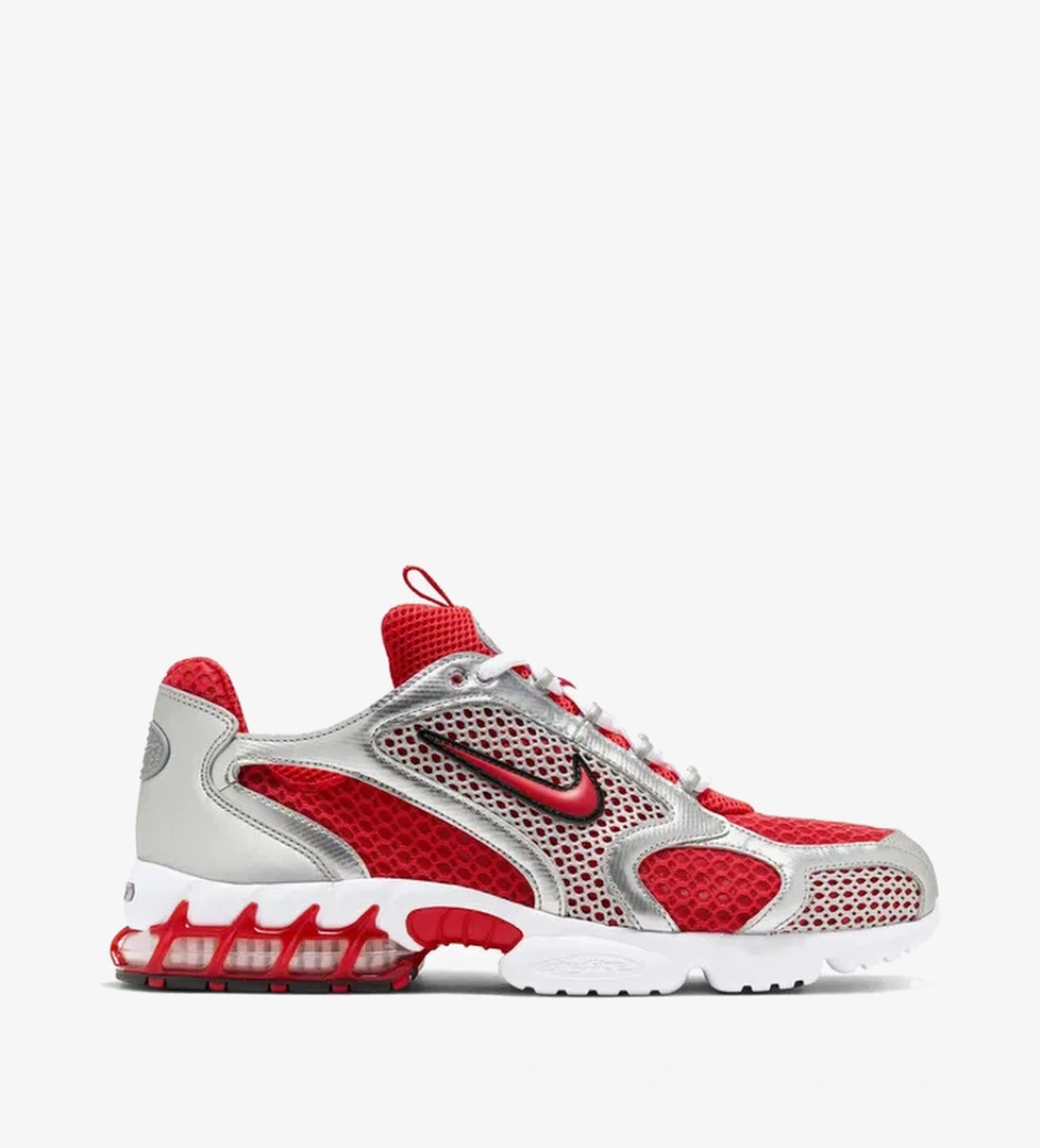 Nike Air Zoom Spiridon Cage 2 Erkek Gri/Kırmızı Spor Ayakkabı