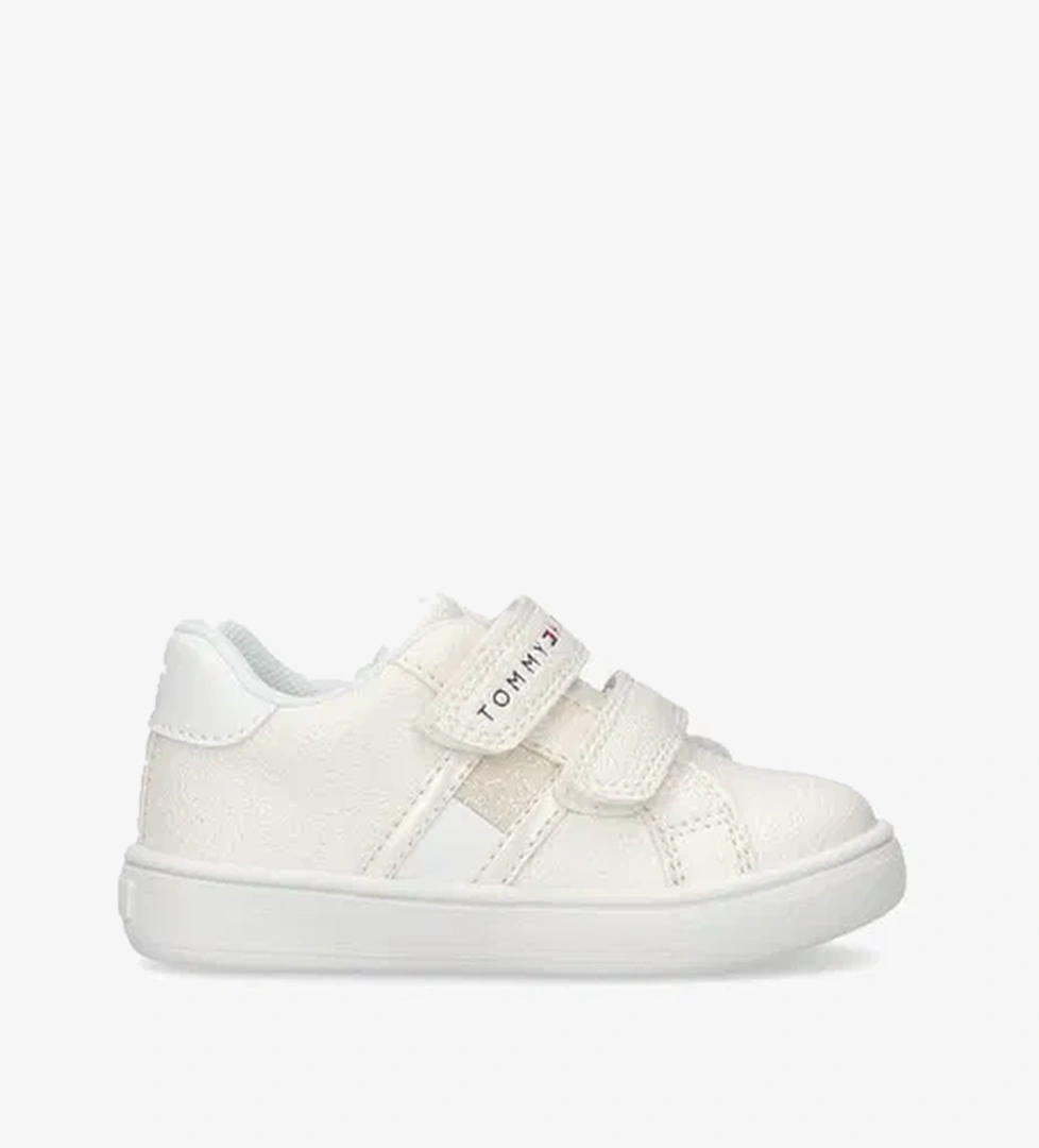 Tommy Hilfiger Flag Velcro Bebek Bej Spor Ayakkabı