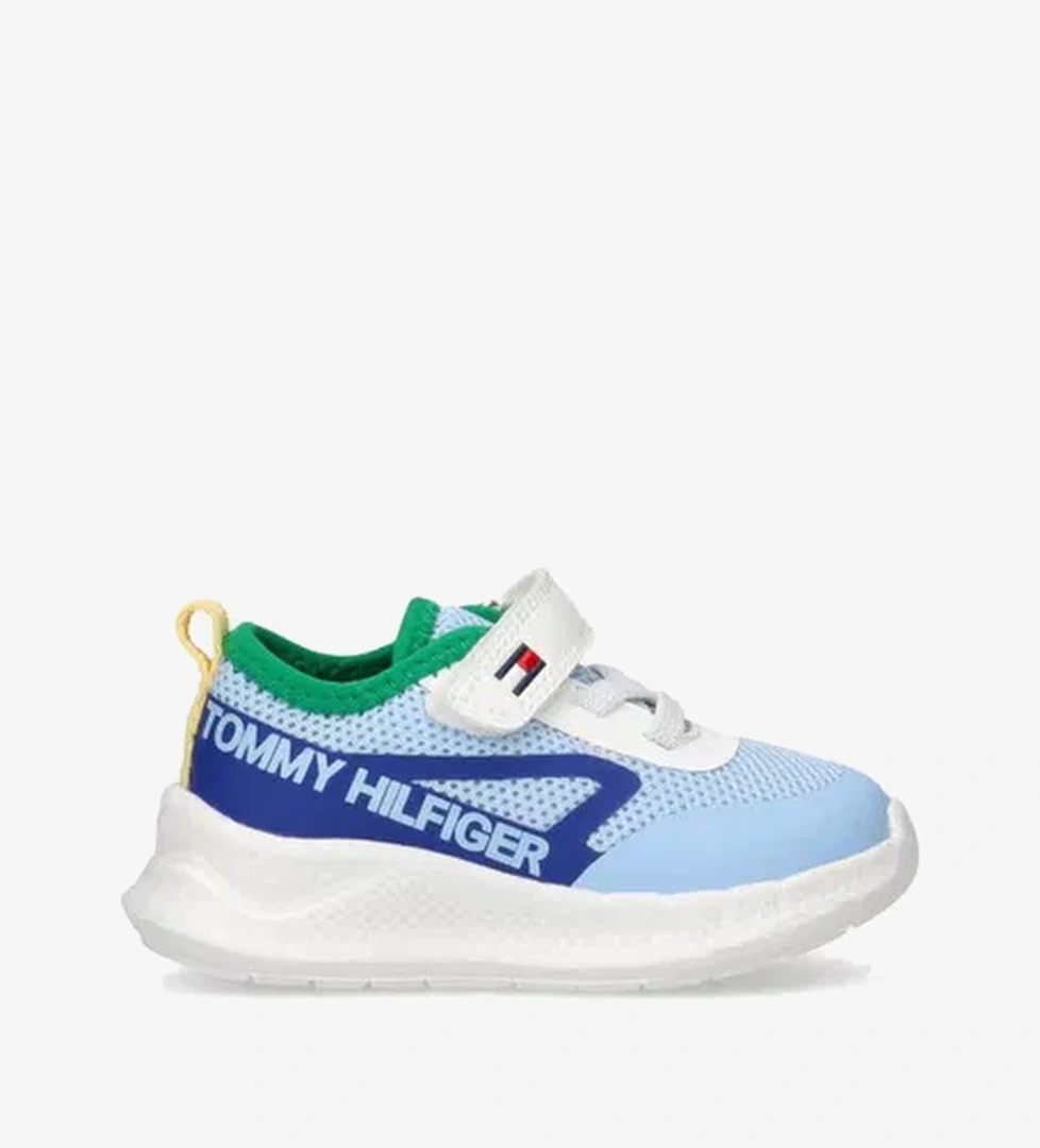 Tommy Hilfiger Lace Up Velcro Çocuk Mavi Spor Ayakkabı