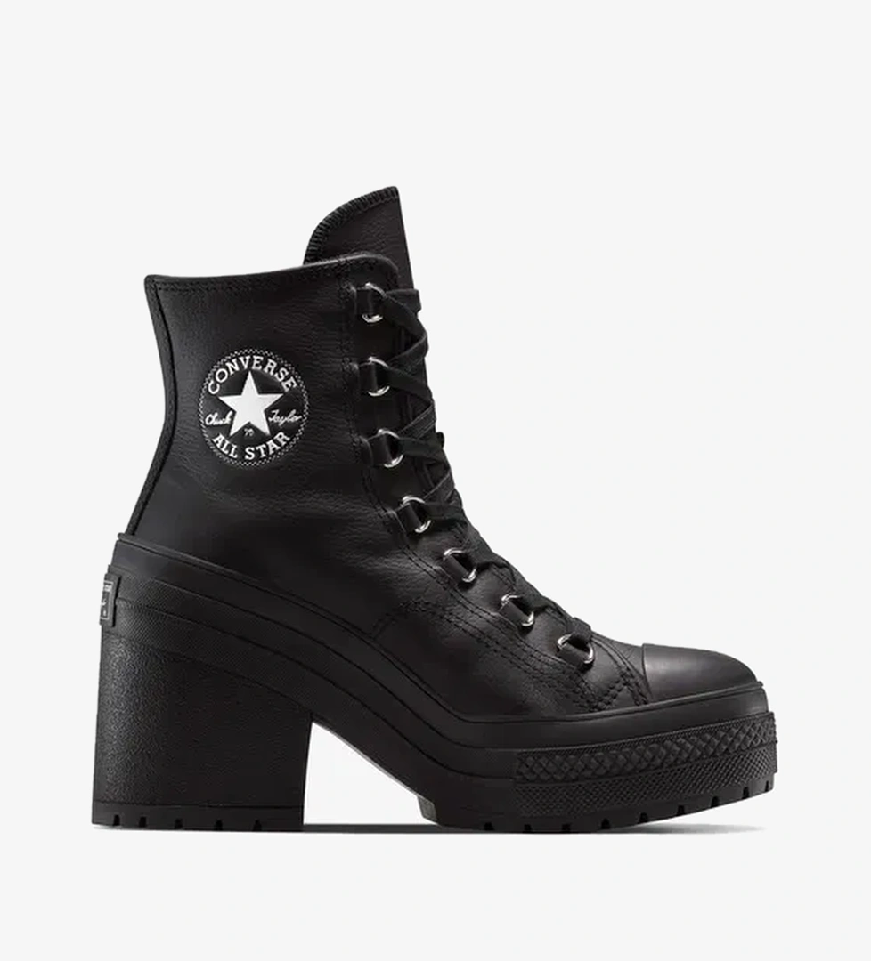 Converse Chuck 70 De Luxe Heel Leather High Top Kadın Siyah Sneaker