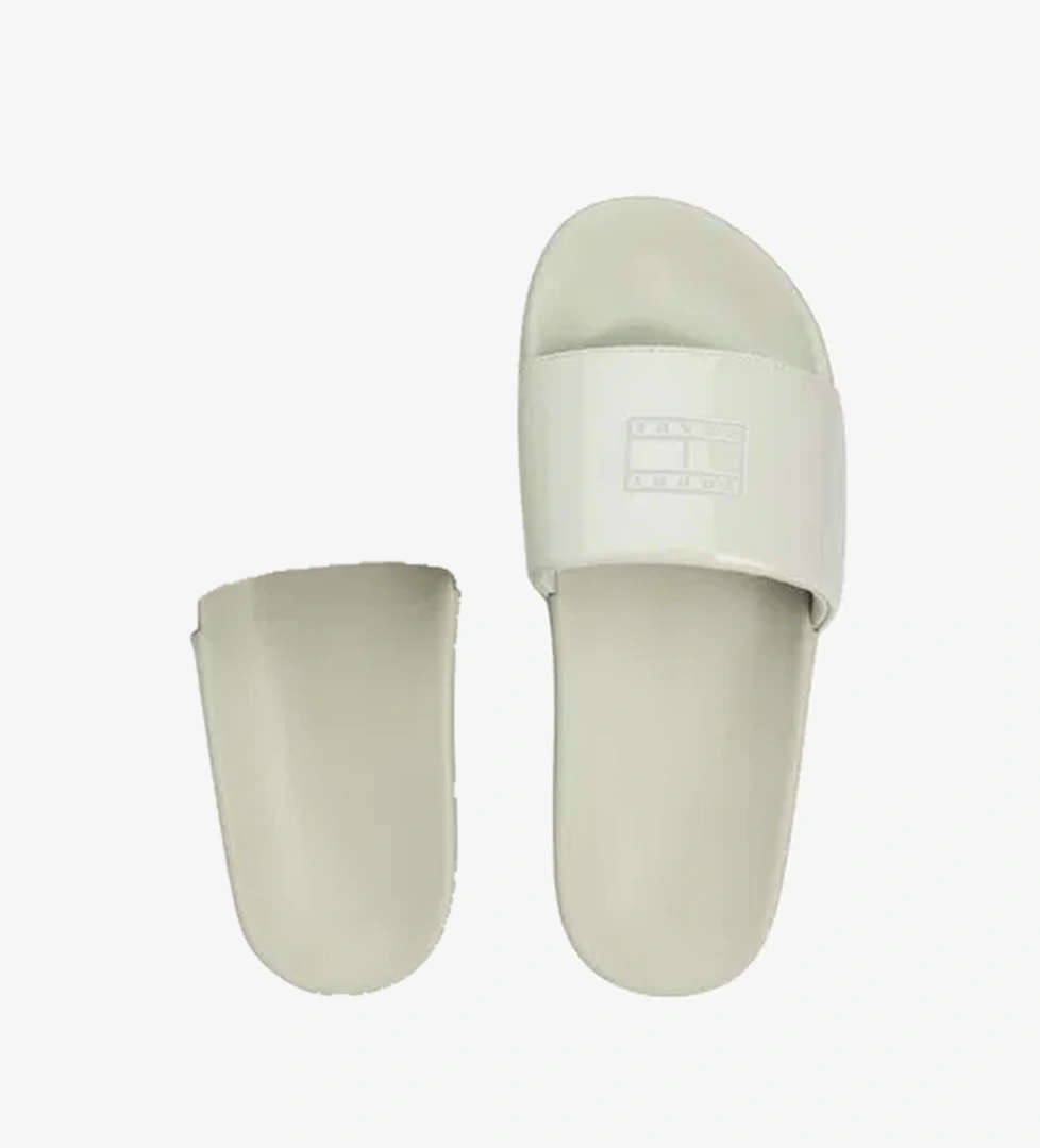 Tommy Jeans Flag Kadın Yeşil Terlik - Görsel 1