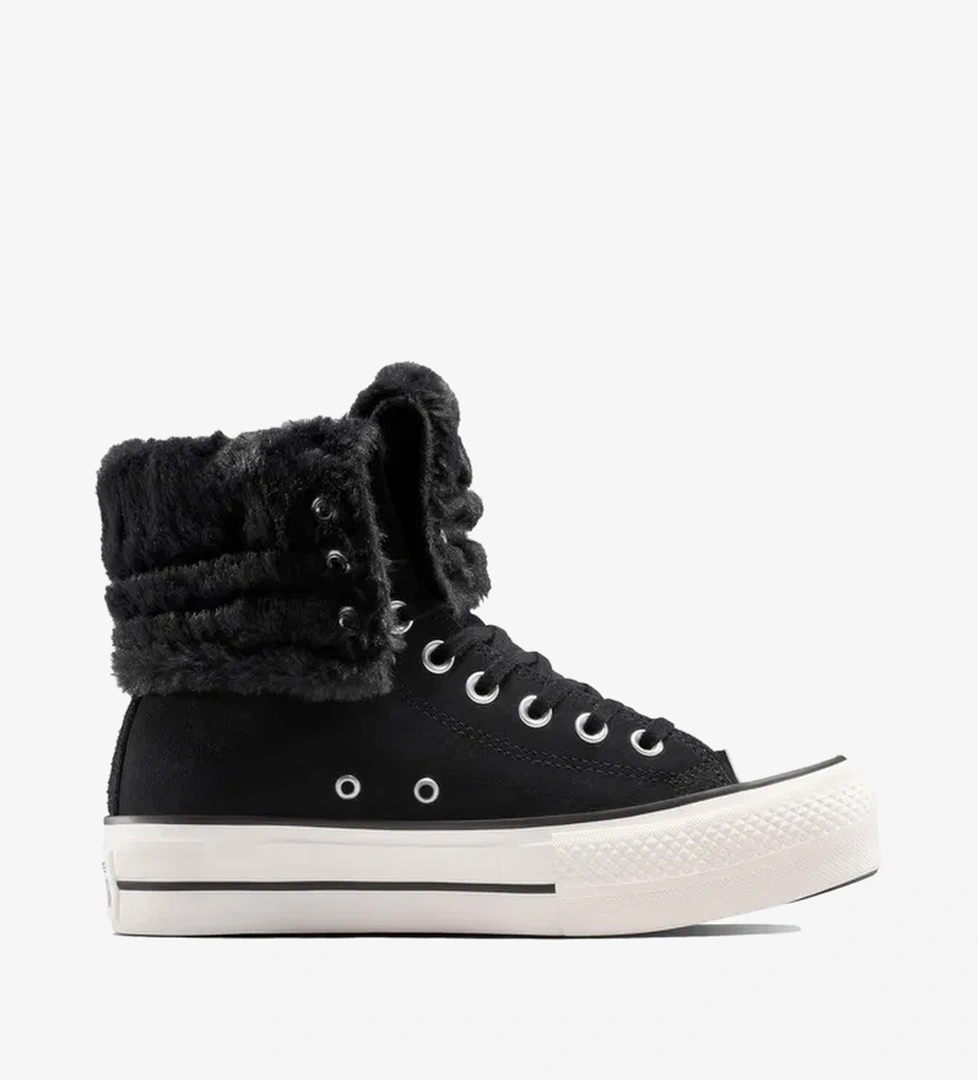 Converse Chuck Taylor All Star Fold Over Lift Kadın Siyah Sneaker