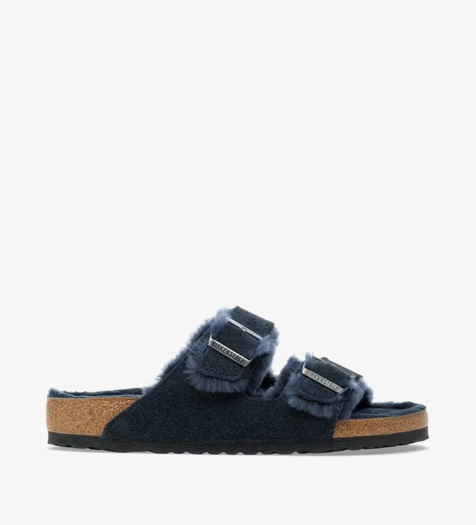Birkenstock Arizona VL Shearling Kadın Lacivert Terlik