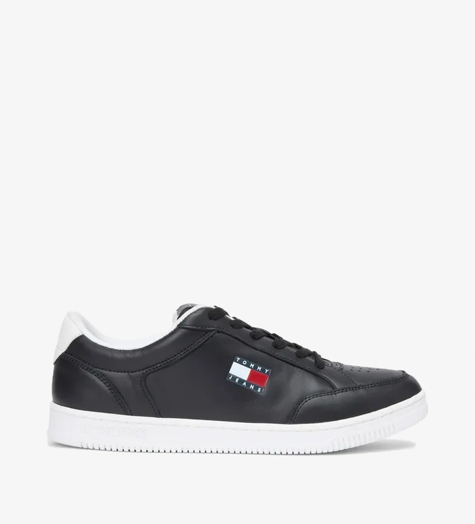Tommy Hilfiger Tommy Hilfiger Cupsole Long Lace Leather Erkek Siyah Spor Ayakkabı model görseli