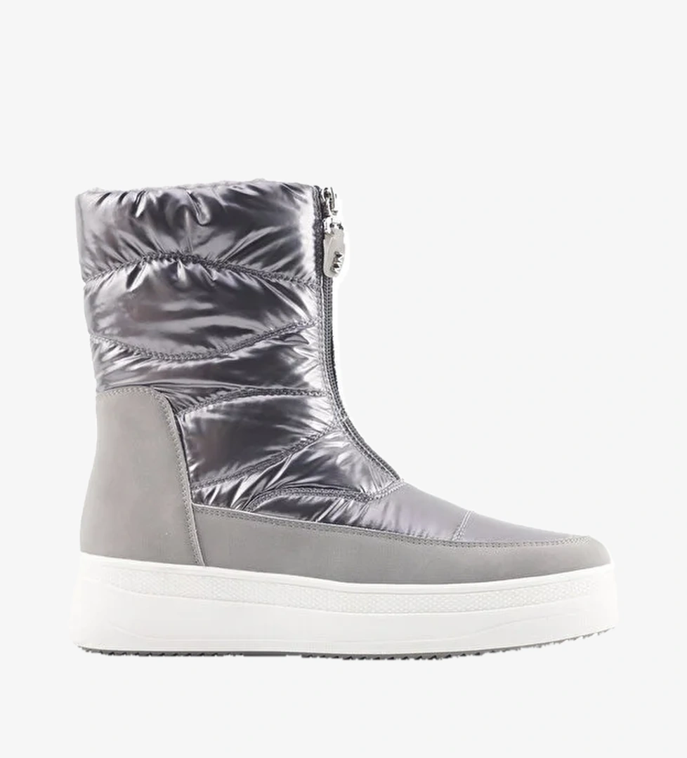 DERRONA 3PR Gri Kadın Kar Botu - Görsel 1