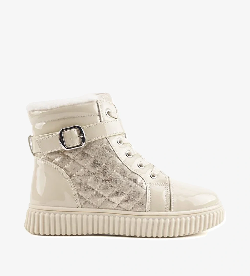 CAPITONE.F-KRK-INT 3PR Krem Kız Çocuk High Sneaker - Görsel 1