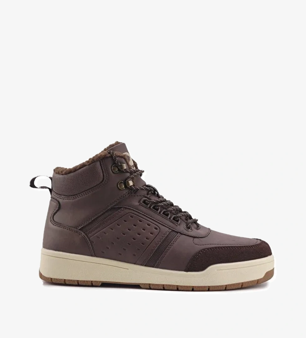 INT1123K024-KRK 3PR Kahverengi Erkek High Sneaker - Görsel 1