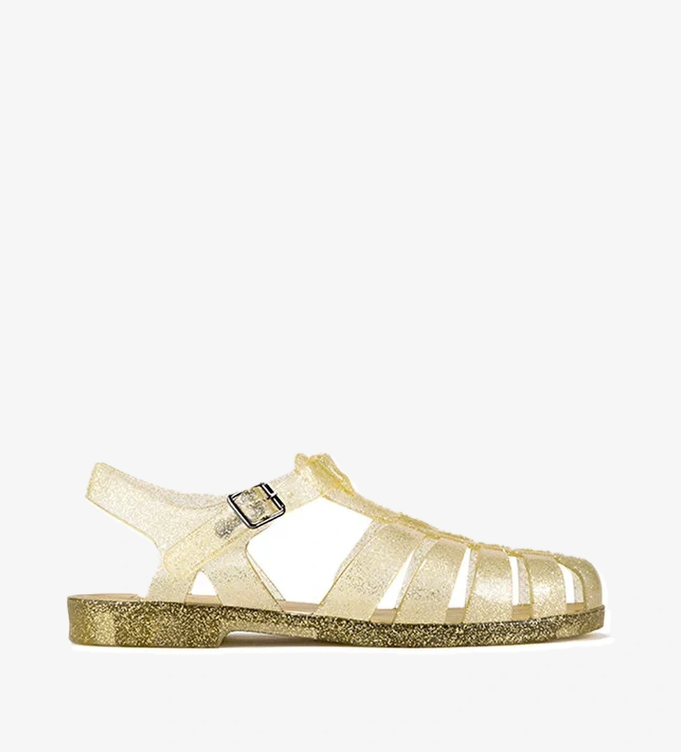 S10262 BIARRITZ GLITTER Altın Kadın Sandalet - Görsel 1