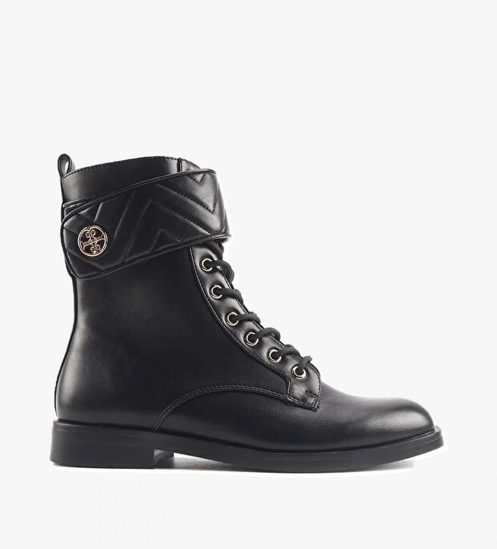 VALERIA 4PR Siyah Kadın Düz Bot - Görsel 1