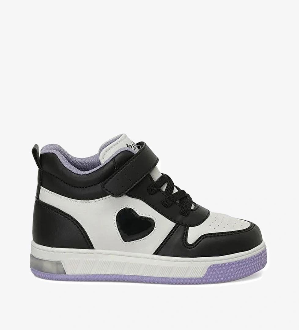 SLES HI 4PR Siyah Kız Çocuk High Sneaker - Görsel 1