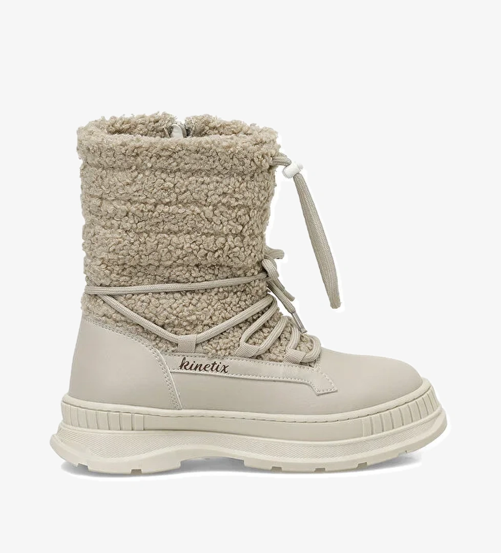 META 4PR Krem Kız Çocuk Kar Botu - Görsel 1