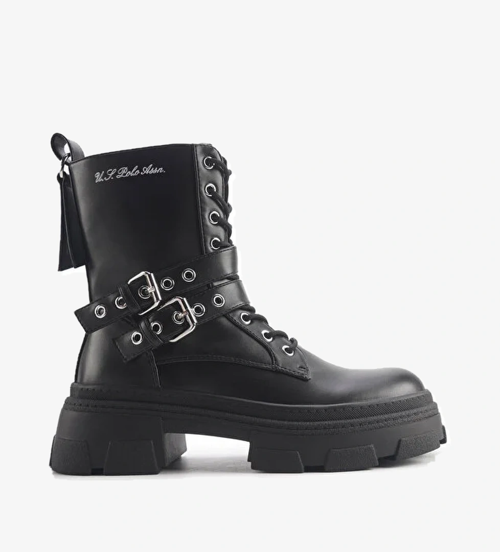 ASSO 4PR Siyah Kadın Rock Bot - Görsel 1