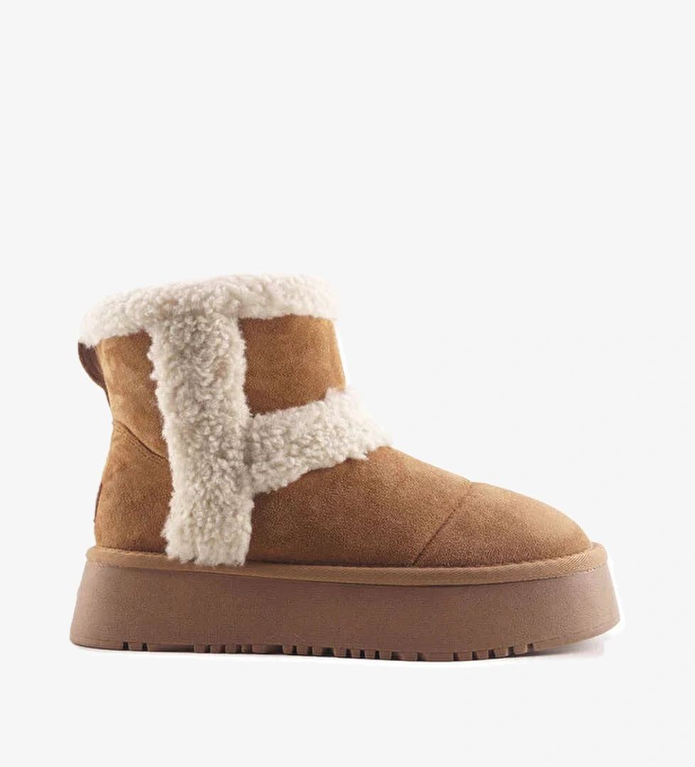 PUFIN 4PR Taba Kadın Kar Botu - Görsel 1