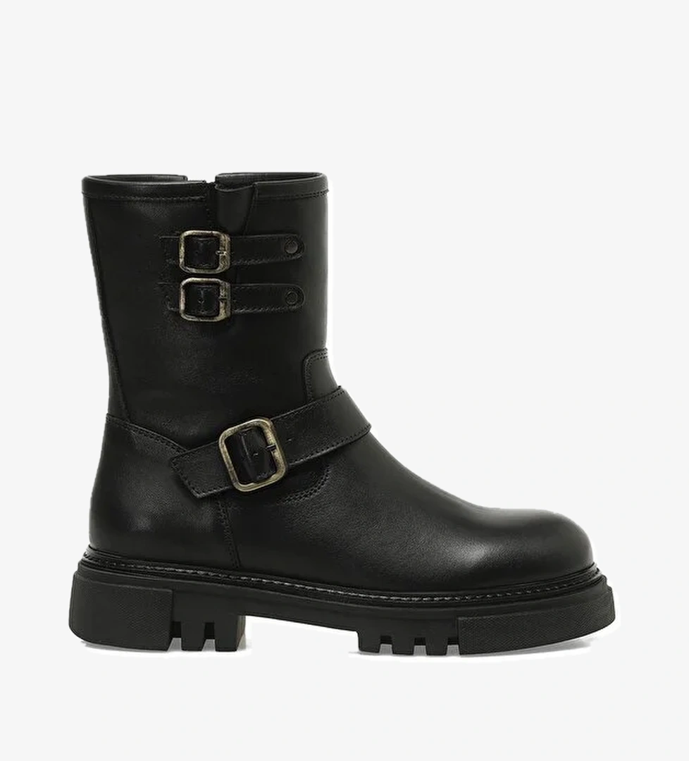 CAFYE 4PR Siyah Kadın Biker Bot - Görsel 1