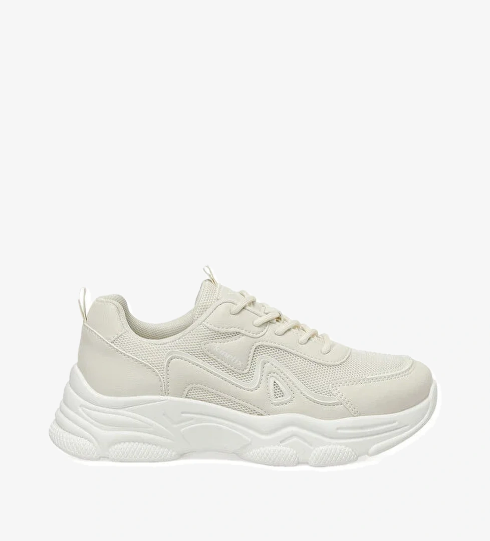 SOZY 5FX Krem Kadın Spor Ayakkabı - Görsel 1