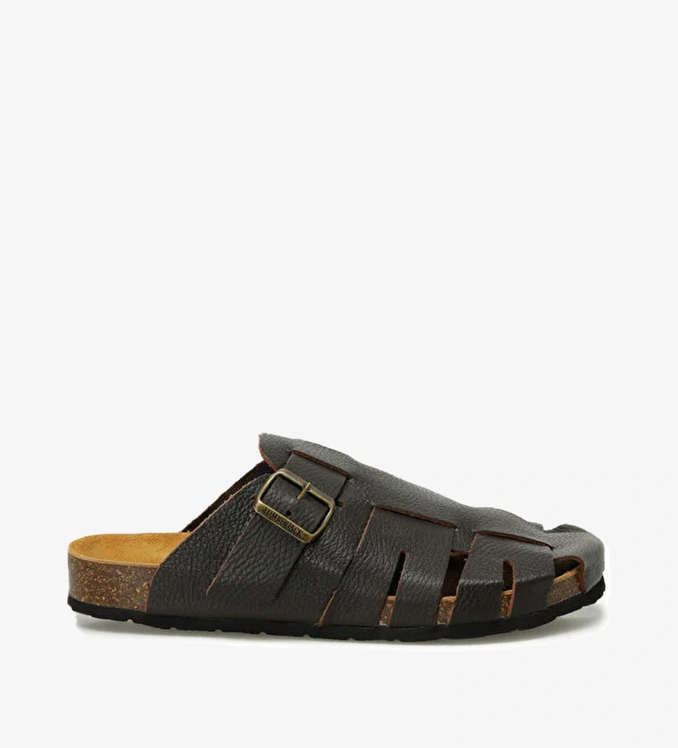 MOSSA 5FX Koyu Kahve Erkek Terlik - Görsel 1