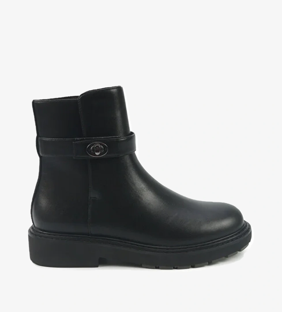 DESSIN 5PR Siyah Kadın Düz Bot - Görsel 1