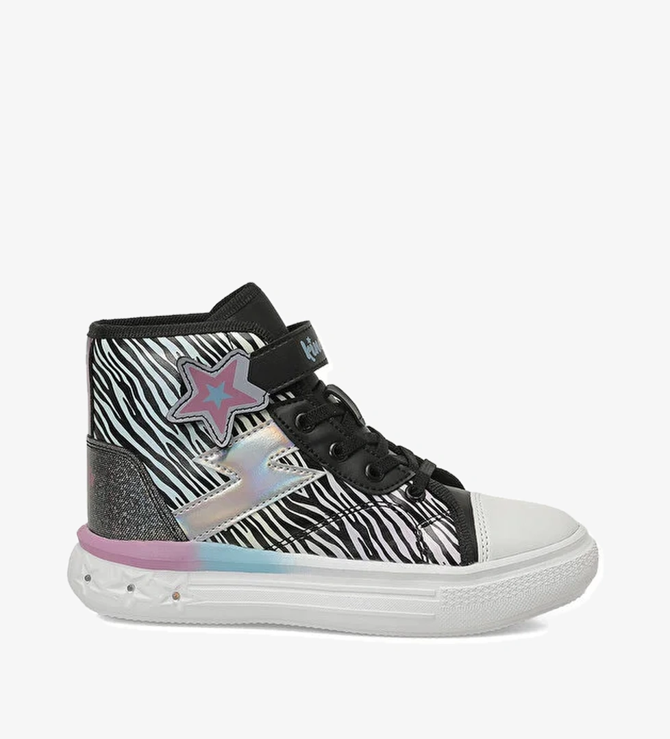LOOPS HI PU F 5PR Siyah Kız Çocuk High Sneaker - Görsel 1