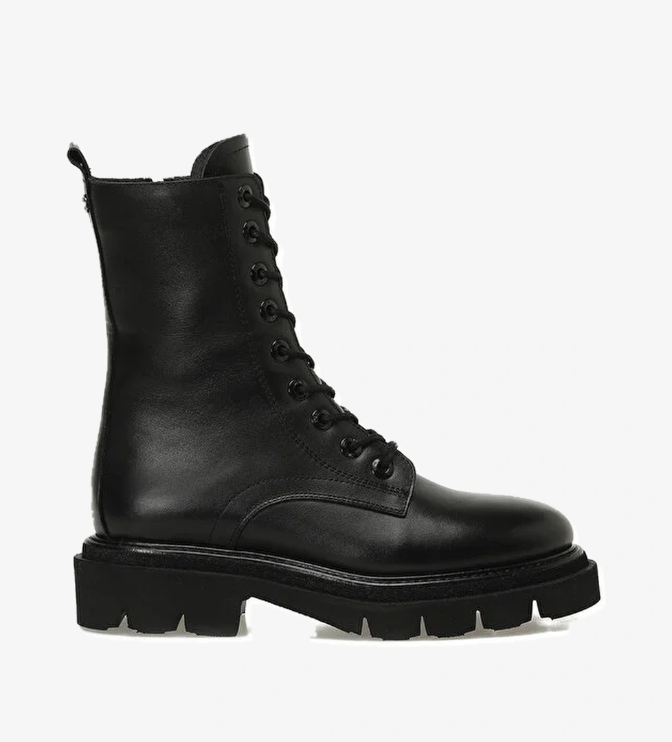 RUSSIN 5PR Siyah Kadın Düz Bot - Görsel 1