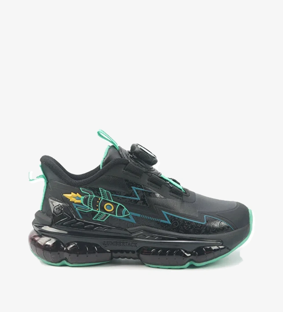 NASA PU 5PR Siyah Erkek Çocuk Spor Ayakkabı - Görsel 1