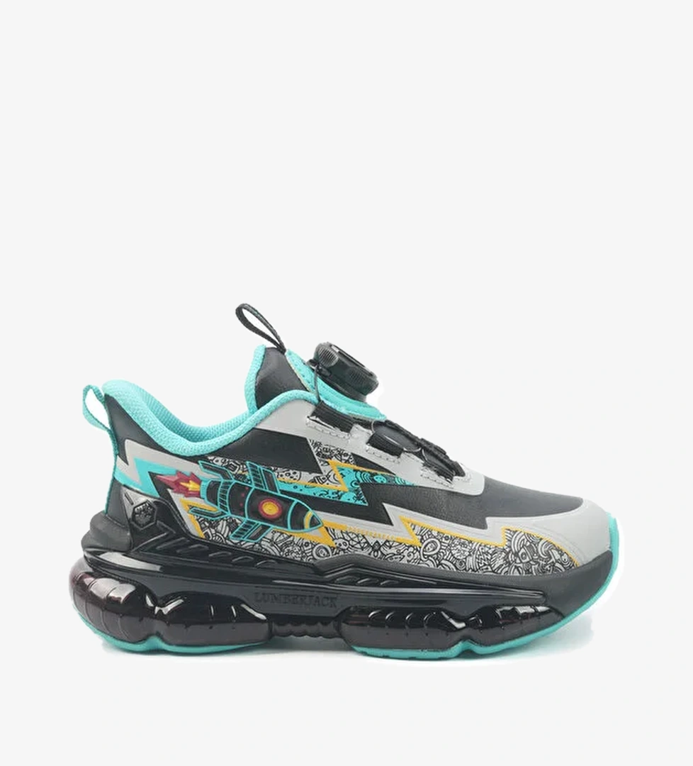 NASA PU 5PR Siyah Erkek Çocuk Spor Ayakkabı - Görsel 1