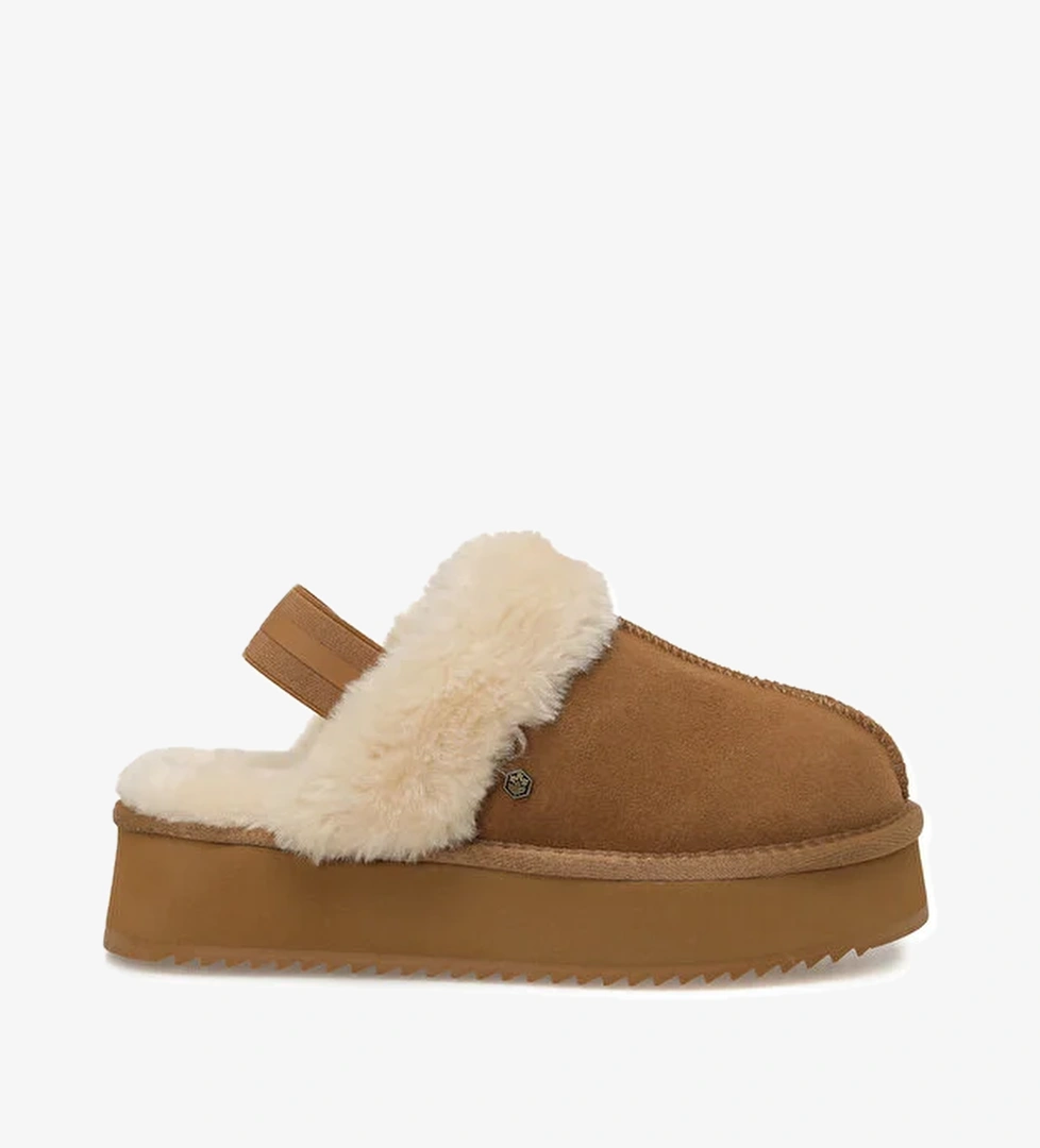 GOLDA 5PR Kahverengi Kadın Terlik - Görsel 1