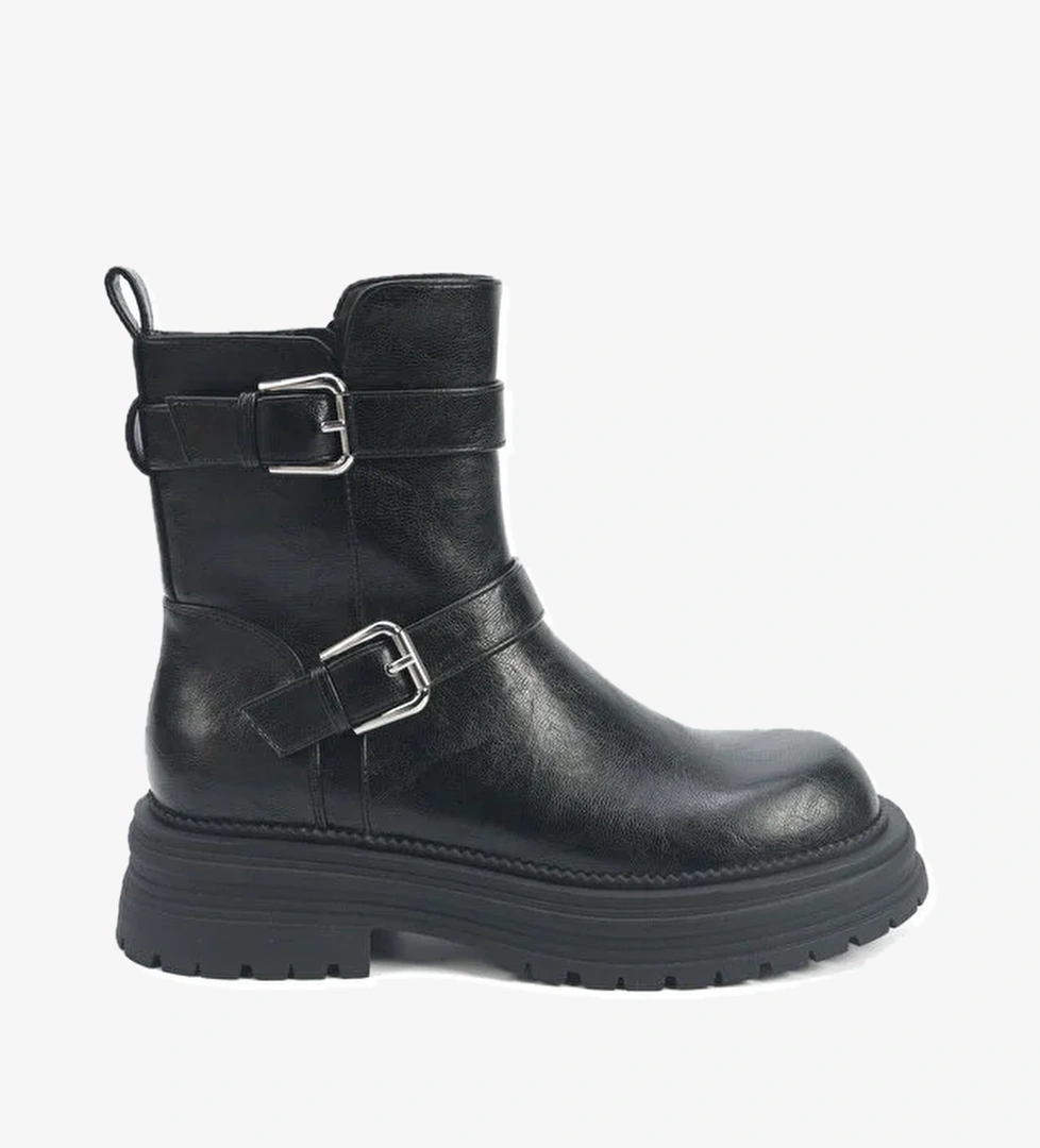 INCI TABBY 5PR Siyah Kadın Biker Bot - Görsel 1