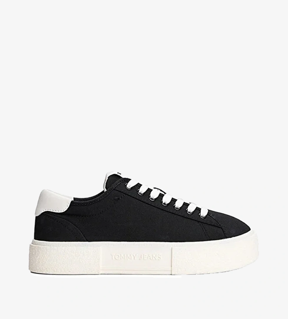 TJW FLATFORM CANVAS SNEAK Siyah Kadın Sneaker - Görsel 1