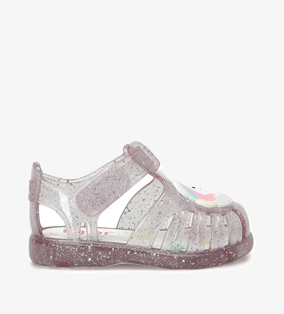 S10341 TOBBY UNICORNIO Gri Kız Çocuk Sandalet - Görsel 1