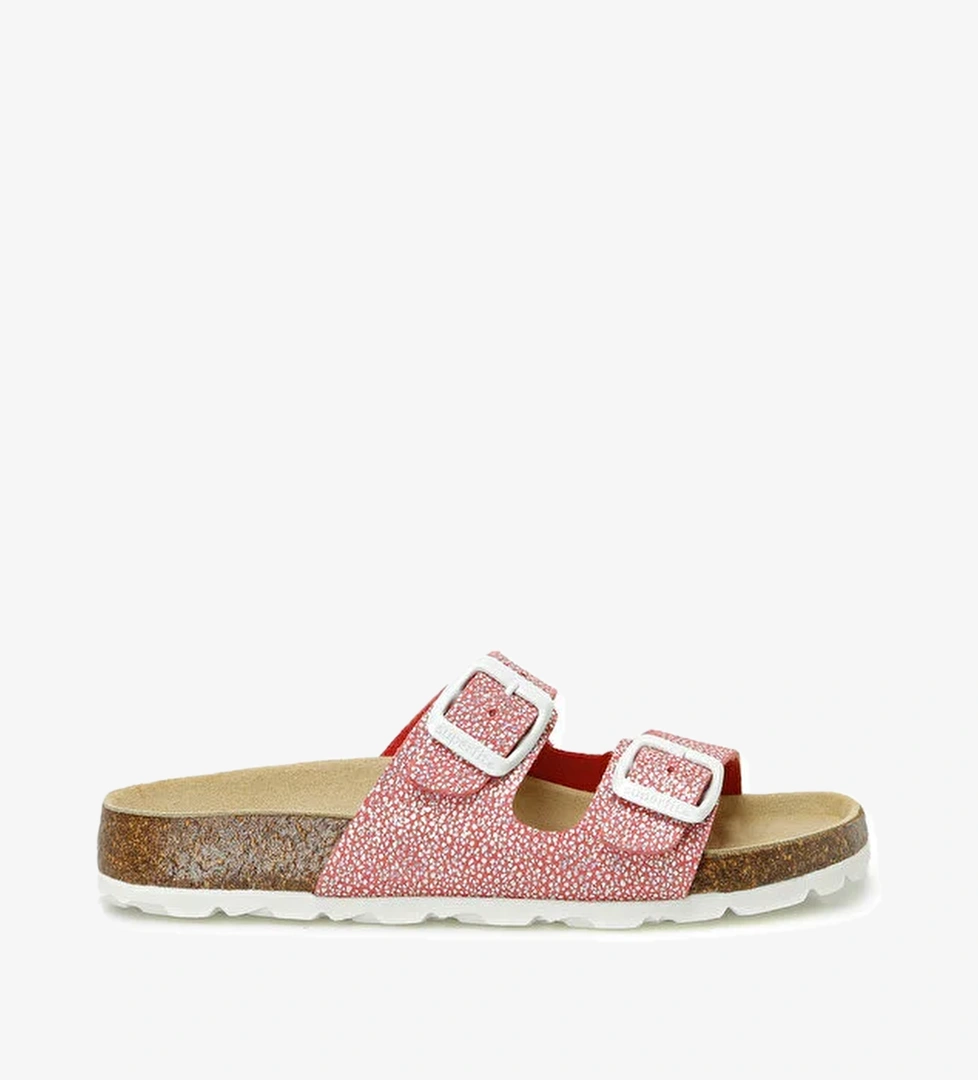 800111-5530-2 Kırmızı Kız Çocuk Terlik - Görsel 1