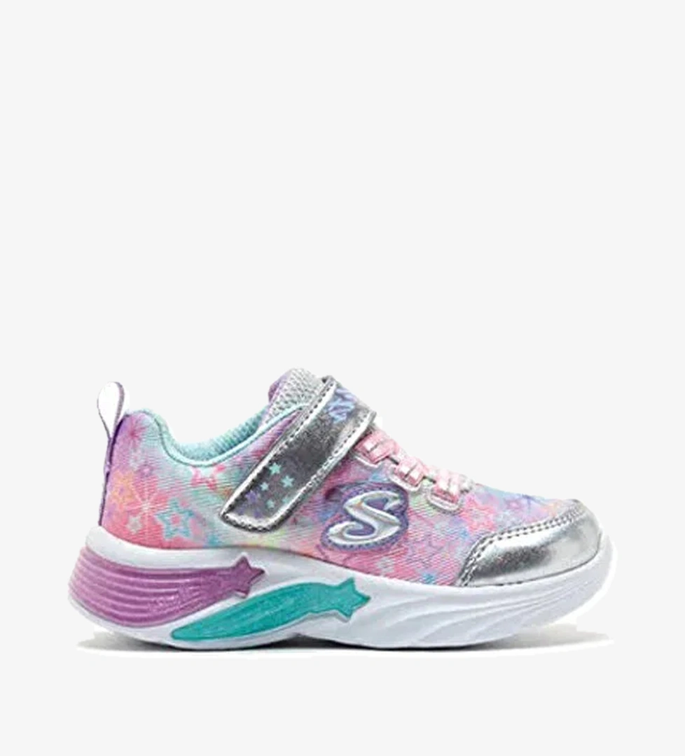 Skechers Star Sparks Gümüş Kız Çocuk Sneaker Koşu Ayakkabısı model görseli