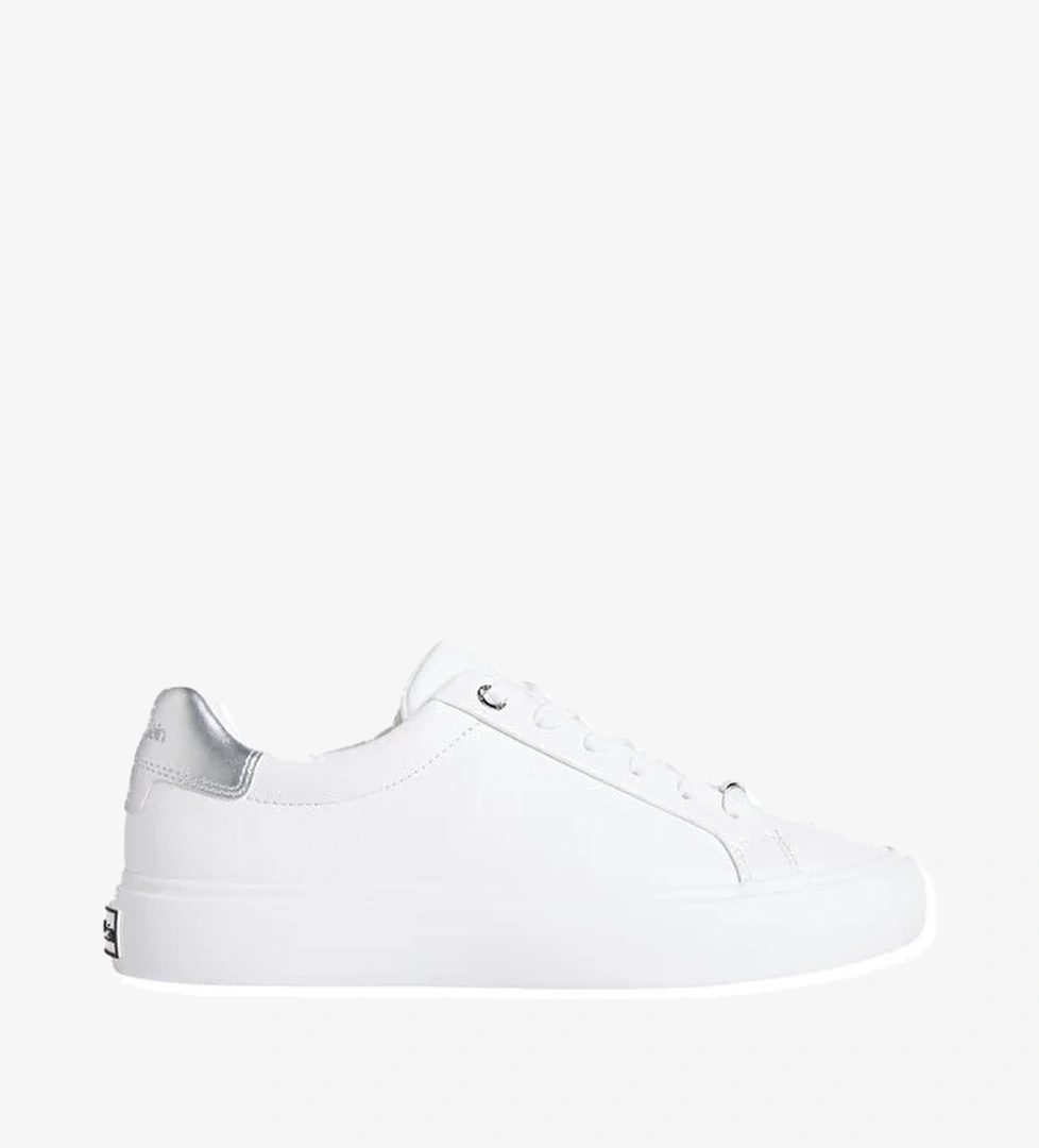 LACE UP SNEAKER W/SILVER Beyaz Kadın Sneaker