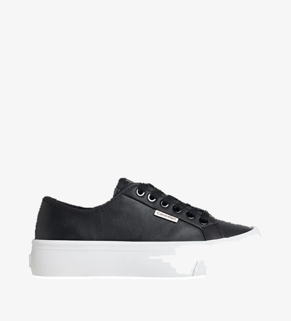 Calvin Klein Calvin Klein Vulc Flatf Lace Up Lth Ck Siyah Kadın Sneaker model görseli