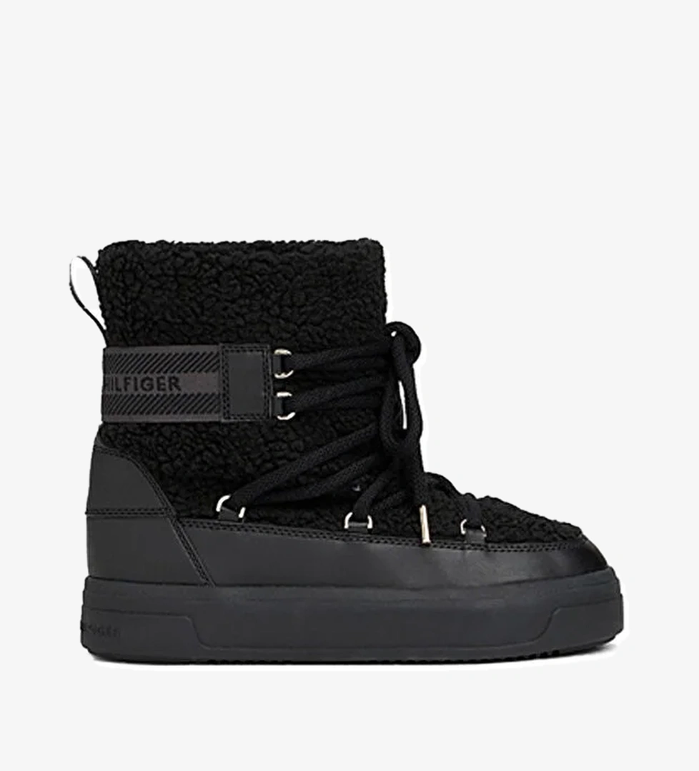 FAUX SHEARLING SNOWBOOT Siyah Kadın Kar Botu - Görsel 1