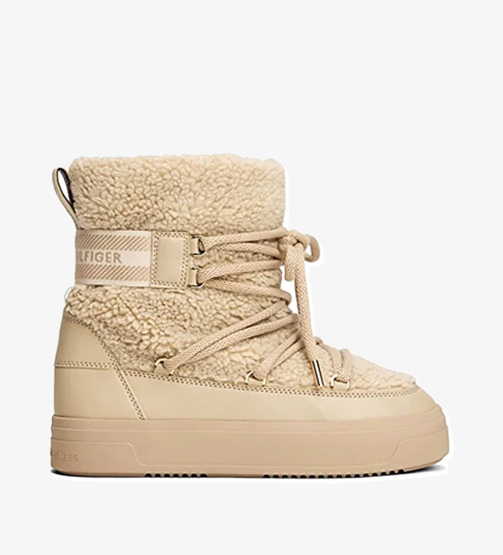 FAUX SHEARLING SNOWBOOT Bej Kadın Kar Botu