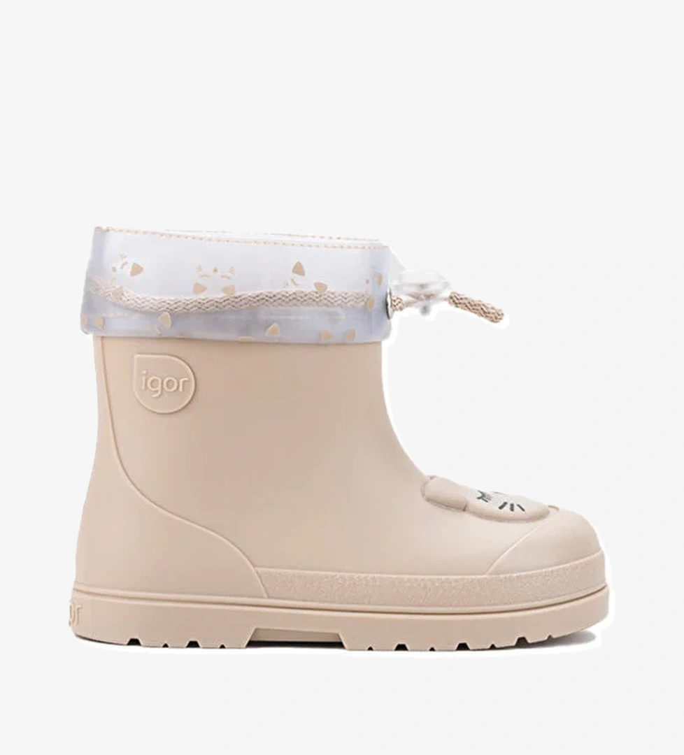 MENDI GATO Bej Kız Çocuk Yağmur Çizmesi - Görsel 1