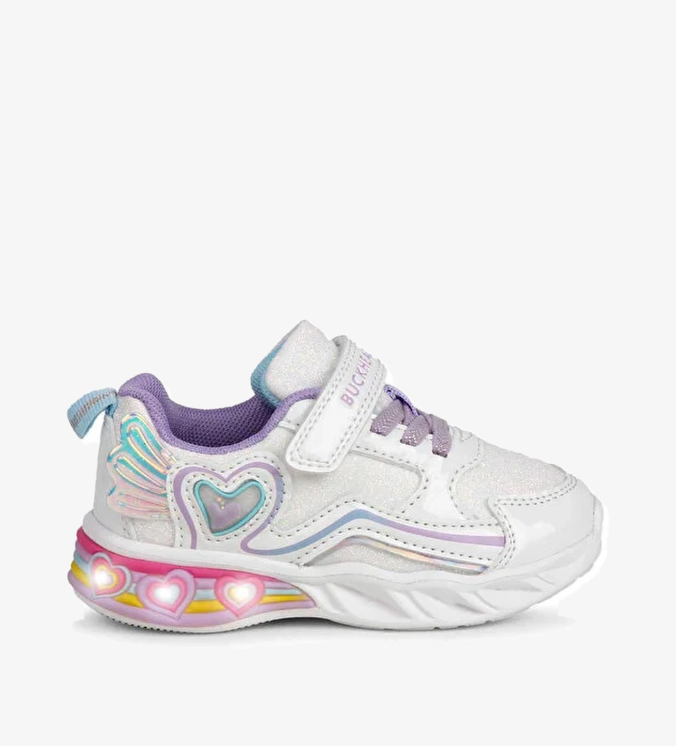 BUCK3046 BERRY Beyaz Kız Çocuk Sneaker - Görsel 1