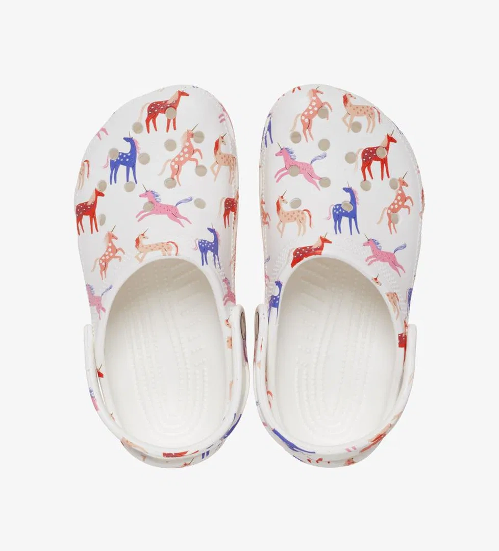 Crocs Classic Character Paint Çocuk Beyaz Terlik