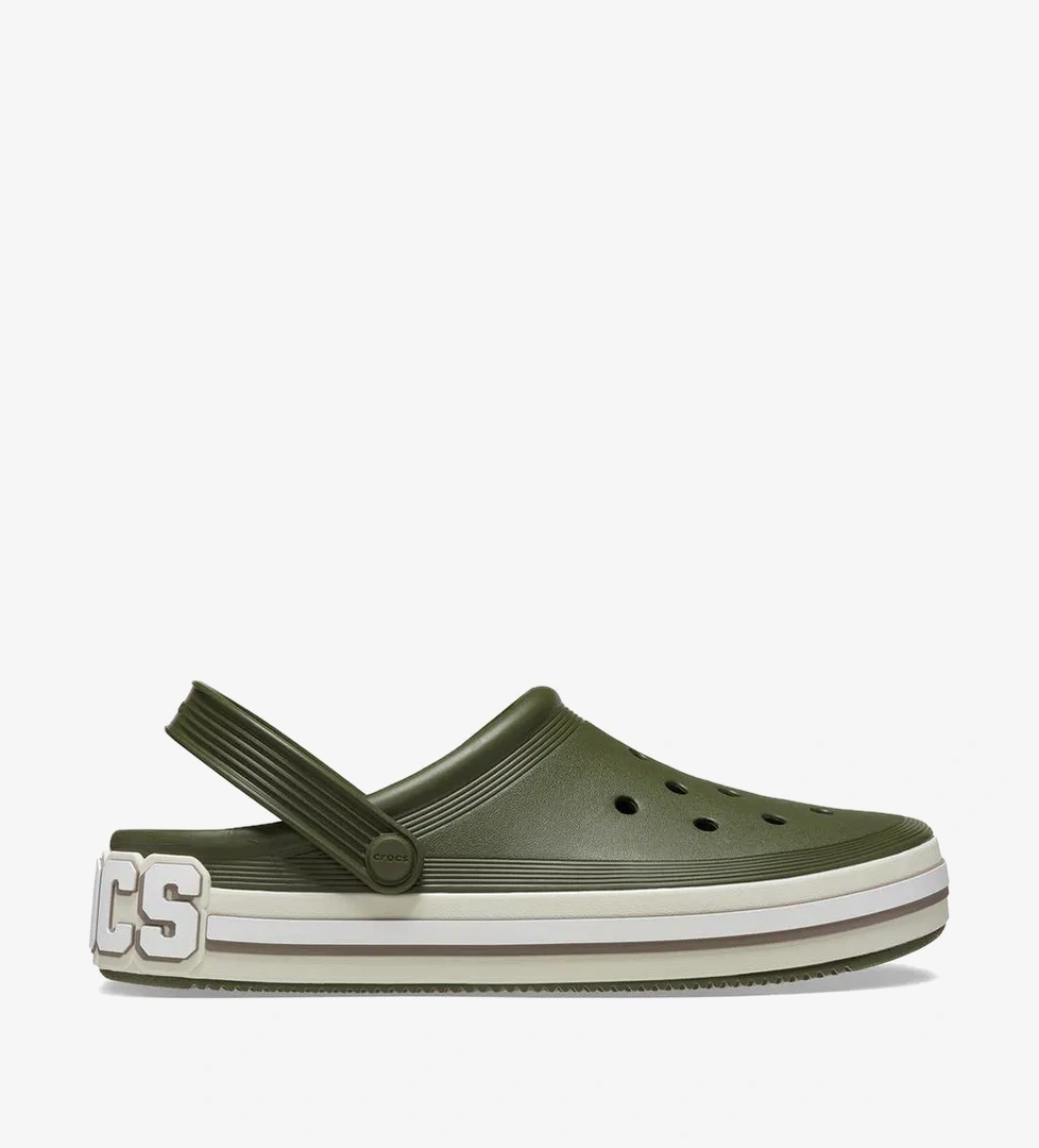 Crocs OffCourt Logo Clog Unisex Yeşil Terlik - Görsel 1
