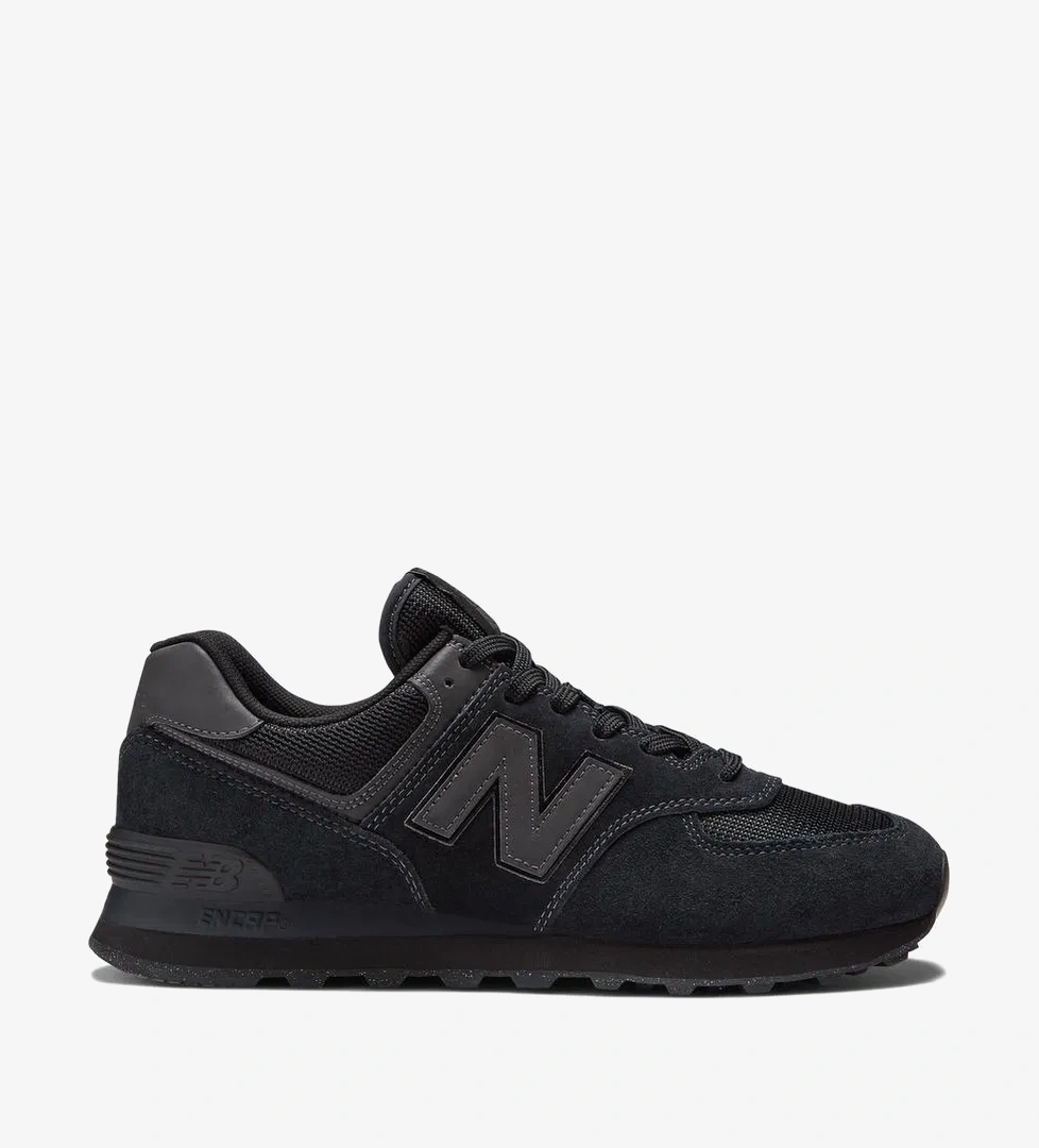 New Balance 574 Unisex Siyah Spor Ayakkabı - Görsel 1