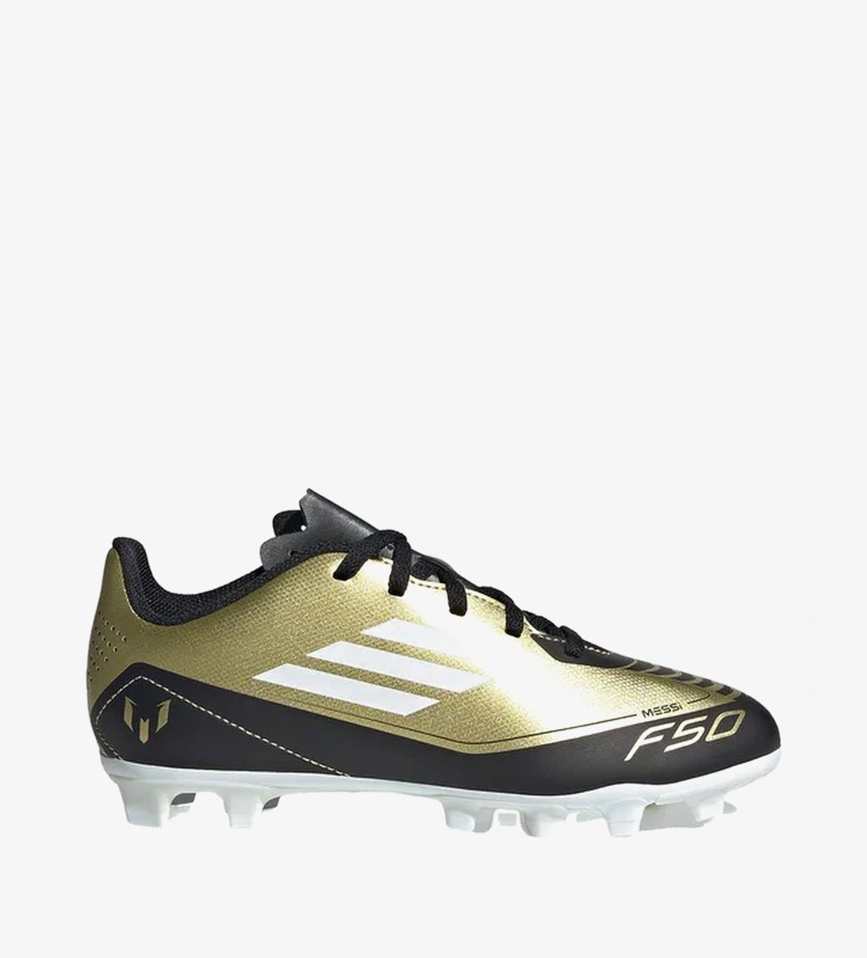 adidas F50 Club Messi FxG Çocuk Sarı Çim Saha Kramponu