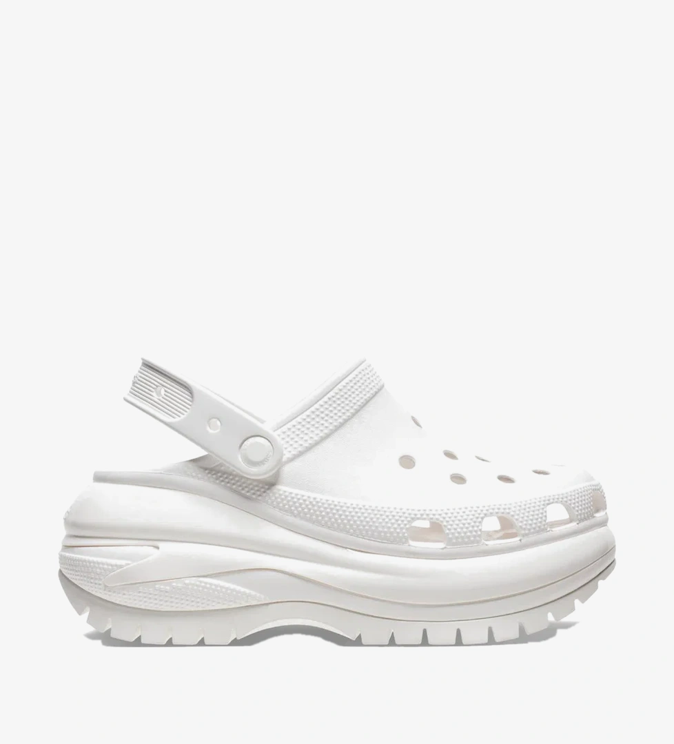 Crocs Classic Mega Crush  Kadın Beyaz Terlik