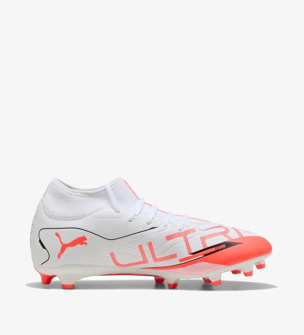 Puma Ultra 5 Play+ Fg/Ag Erkek Beyaz Çim Saha Kramponu